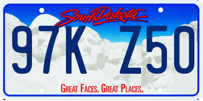 SD license plate 97KZ50