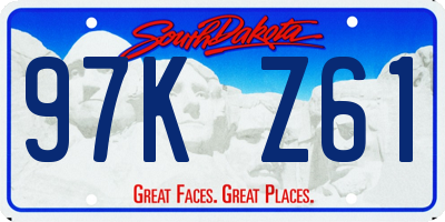SD license plate 97KZ61