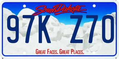 SD license plate 97KZ70