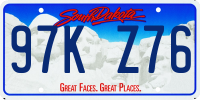 SD license plate 97KZ76