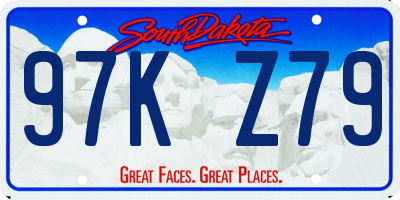 SD license plate 97KZ79