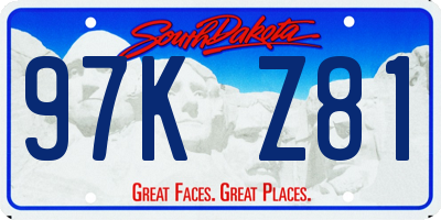 SD license plate 97KZ81