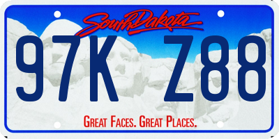 SD license plate 97KZ88