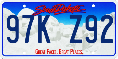 SD license plate 97KZ92