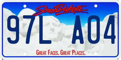 SD license plate 97LA04