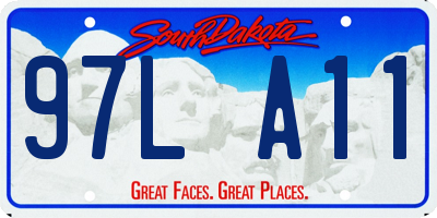 SD license plate 97LA11