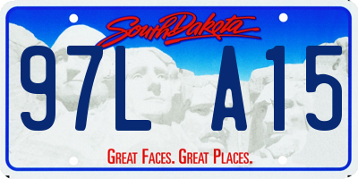 SD license plate 97LA15