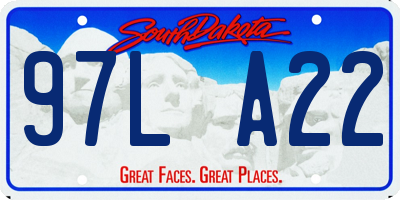 SD license plate 97LA22