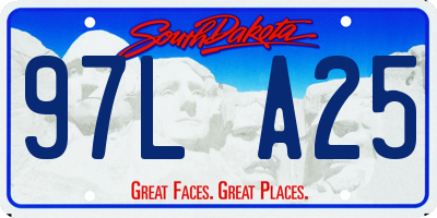 SD license plate 97LA25
