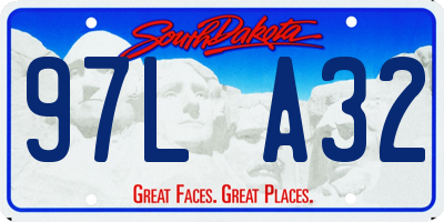 SD license plate 97LA32