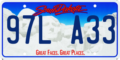 SD license plate 97LA33