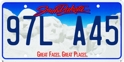 SD license plate 97LA45