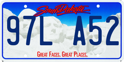 SD license plate 97LA52