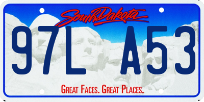 SD license plate 97LA53