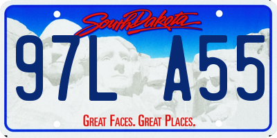 SD license plate 97LA55