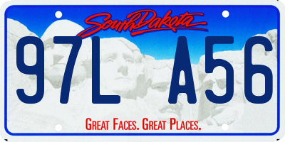 SD license plate 97LA56