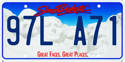 SD license plate 97LA71