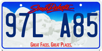 SD license plate 97LA85