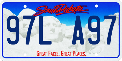 SD license plate 97LA97