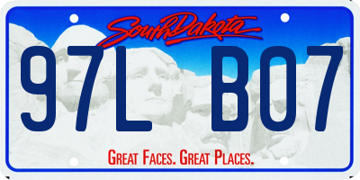 SD license plate 97LB07