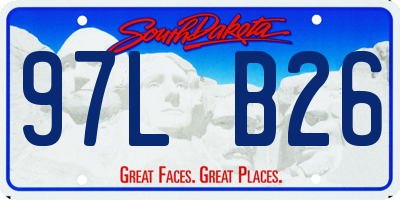 SD license plate 97LB26