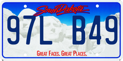 SD license plate 97LB49