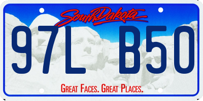 SD license plate 97LB50