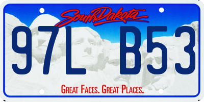 SD license plate 97LB53