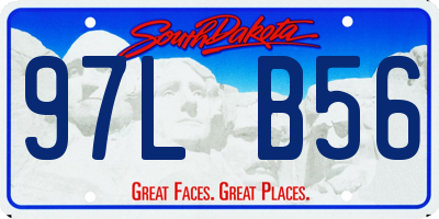 SD license plate 97LB56