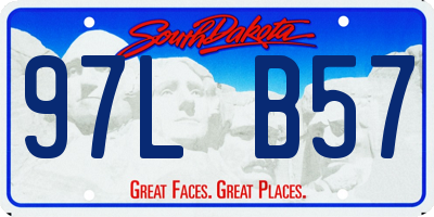 SD license plate 97LB57