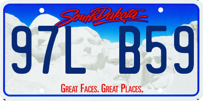 SD license plate 97LB59