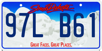 SD license plate 97LB61