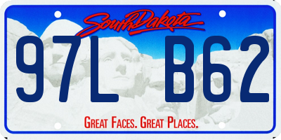 SD license plate 97LB62