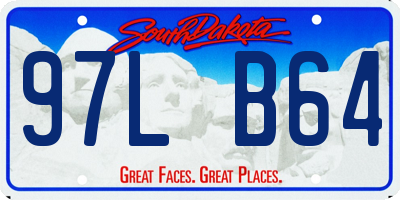 SD license plate 97LB64