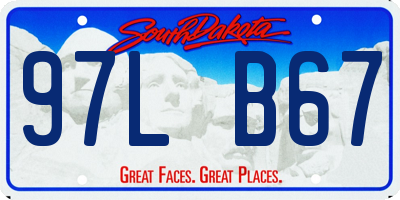 SD license plate 97LB67