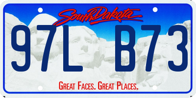 SD license plate 97LB73