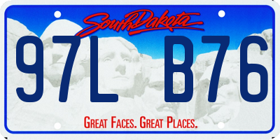 SD license plate 97LB76