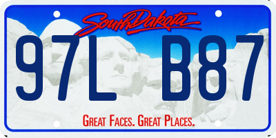 SD license plate 97LB87