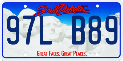 SD license plate 97LB89