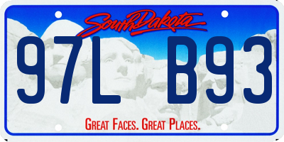 SD license plate 97LB93