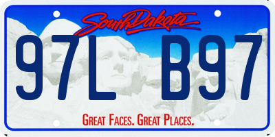 SD license plate 97LB97