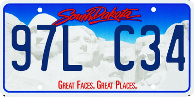 SD license plate 97LC34