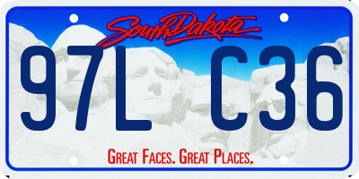 SD license plate 97LC36