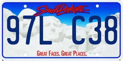 SD license plate 97LC38