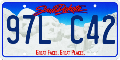 SD license plate 97LC42