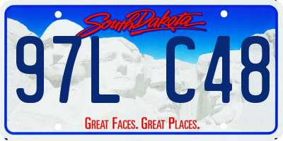 SD license plate 97LC48