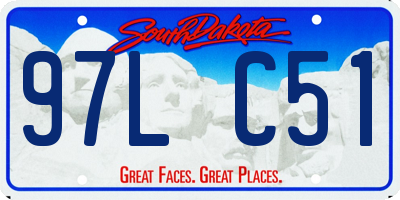 SD license plate 97LC51