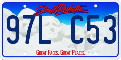 SD license plate 97LC53