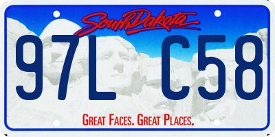 SD license plate 97LC58