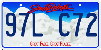 SD license plate 97LC72